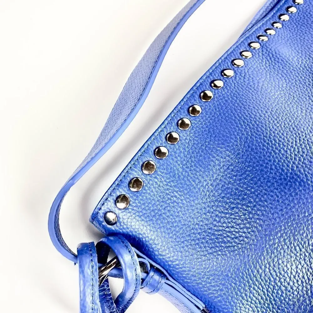 Laggo reed cobalt blue studded hobo purse NWT